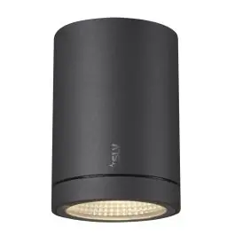 SLV Enola S Plafondlamp Aluminium Grijs Rond 9W 610lm 38D - 940 Koel Wit | Buitenverlichting - IP65 - Beste Kleurweergave Gereduceerde Prijs
