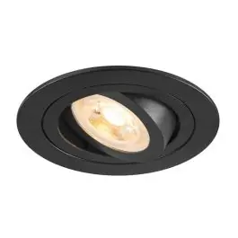Direct Beschikbaar SLV New Tria 75 Spot Aluminium Zwart Rond | Zaagmaat 75mm - Geschikt voor 1x GU10