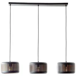 Brilliant Tyas Hanglamp Metaal Zwart Goud | Geschikt voor 3x E27 Merkproduct