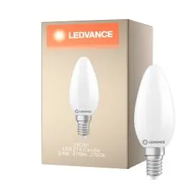 Weekendaanbieding Ledvance Classic LED E14 Kaars Mat 3.4W 470lm - 827 Zeer Warm Wit | Dimbaar - Vervangt 40W