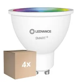 Voordeelpak 4x Ledvance Smart+ Wifi GU10 Spot 5W 350lm 45D - 827-865 Afstembaar Wit | RGBW - Dimbaar - Vervangt 50W Actieprijs
