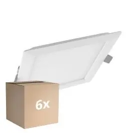 Voordeelpak 6x Ledvance LED Downlight Slim Vierkant SQ210 18W 1530lm 120D - 830 Warm Wit Snelle Levering