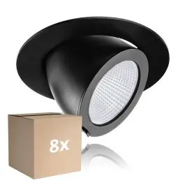 Bestel Nu Voordeelpak 8x Noxion LED Spot Forza Zwart 35W 3000lm 36D - 930 Warm Wit | 168mm - Beste Kleurweergave