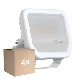 Voordeelpak 4x Ledvance LED Floodlight Aluminium Wit 17W 2200lm 100D - 830 Warm Wit | IP66 - Symmetrisch Alleen Vandaag