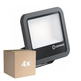 Betrouwbaar Voordeelpak 4x Ledvance LED Floodlight Aluminium Zwart 69W 10000lm 100D - 865 Daglicht | IP66 - Symmetrisch