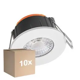 Voordeelpak 10x Ledvance LED Spot Combo Fix Aluminium Wit 6W 600lm 60D - 827-830-840 CCT | 82mm - Zaagmaat 68mm - IP65 Hoge Kwaliteit