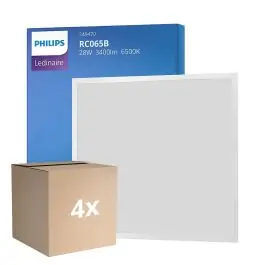 Voordeelpak 4x Philips LED Paneel Ledinaire RC065B 28W 3400lm - 865 Daglicht | 60x60cm - UGR <19 Koop Vandaag