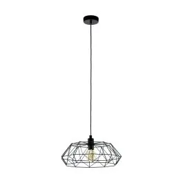 Eglo Hanglamp Carlton 2 Staal Zwart | IP20 - Geschikt voor 1x E27 Veilige Betaling