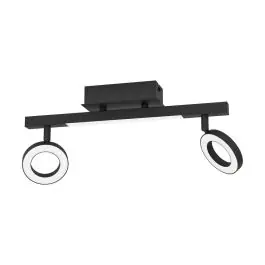Lage Kosten Eglo Plafondlamp Cardillio 2 Aluminium Staal Zwart 3.2W 400lm - 830 Warm Wit | IP20