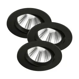 Voordeelpak 3x Nordlux Spot Fremont Metaal Zwart 4.5W 345lm 36D - 827 Zeer Warm Wit | 85mm - IP23- Dimbaar Hete Deal