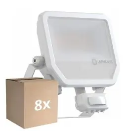 Voordeelpak 8x Ledvance LED Floodlight Aluminium Wit 41W 5500lm 100D - 830 Warm Wit | IP65 - Bewegings- En Lichtsensor - Symmetrisch Gratis Retour