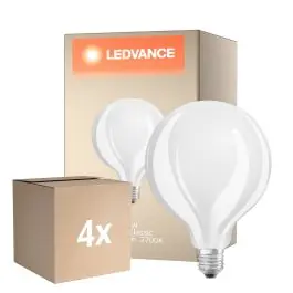 Voordeelpak 4x Osram Classic LED E27 Globe Filament Mat 17W 2452lm - 827 Zeer Warm Wit | Vervangt 150W Shop Nu