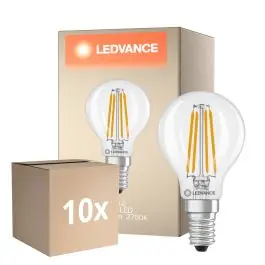 Voordeelpak 10x Ledvance Classic LED E14 Peer Filament Helder 3.4W 470lm - 827 Zeer Warm Wit | Vervangt 40W Op = Op