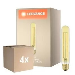 Voordeelpak 4x Ledvance Vintage 1906 LED E27 Buis Goud 4W 400lm - 820 Zeer Warm Wit | Vervangt 35W Beperkt Aanbod