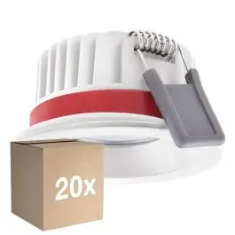 Voordeelpak 20x Ledvance LED Spot Fire Rated Aluminium Wit 8W 720lm 36D - 940 Koel Wit | Zaagmaat 68mm - IP65 - Beste Kleurweergave - Dimbaar Exclusieve Aanbieding