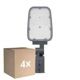 Hete Deal Voordeelpak 4x Ledvance LED Straatverlichting Area Value Klein SPD Aluminium Grijs 30W 3900lm 160x58D - 730 Warm Wit | IP66 - Symmetrisch