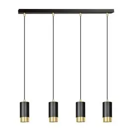 Koop Vandaag Emibig Hanglamp Fumiko Staal Zwart | Geschikt voor 4x GU10 - Max 10W