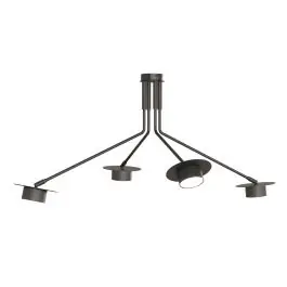 Emibig Plafondlamp Mizu Staal Zwart | Geschikt voor 4x GX53 - Max 12W Uitverkoop