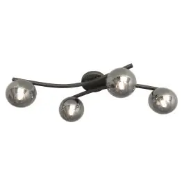 Gecertificeerd Emibig Plafondlamp Opus Staal Zwart | Geschikt voor 4x E14 - Max 10W
