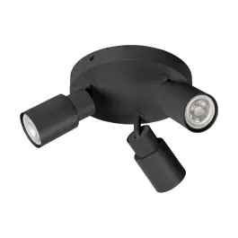 Express Levering SLV Puri 2.0 Aluminium Spot Zwart | Geschikt voor 3x GU10