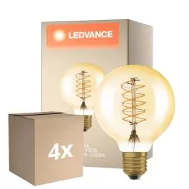 Voordeelpak 4x Ledvance Vintage 1906 LED E27 Globe Goud 4.8W 420lm - 822 Zeer Warm Wit | Dimbaar - Vervangt 37W Lage Prijs