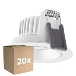 Actieprijs Voordeelpak 20x Ledvance LED Spot Adjust Aluminium Wit 8W 640lm 36D - 927 Zeer Warm Wit | Zaagmaat 68mm - IP20 - Beste Kleurweergave - Dimbaar