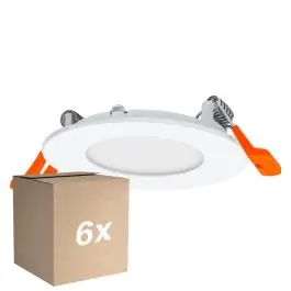 Voordeelpak 6x Ledvance LED Downlight Slim Recess Wit 4.5W 240lm 110D - 840 Koel Wit | 85mm - Zaagmaat 72mm Beste Prijs