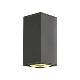 Favoriet SLV Big Theo Up/Down Wandlamp Aluminium Antraciet | IP44 - Buitenverlichting - Geschikt voor 2x GU10 Max. 75W - Dimbaar