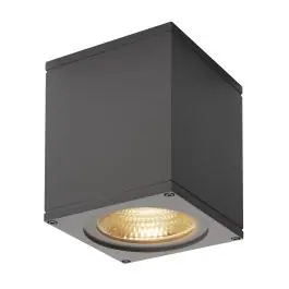 Aanbieding SLV Big Theo Wandlamp Aluminium Antraciet 21W 2000lm - 830 Warm Wit | Buitenverlichting - IP44